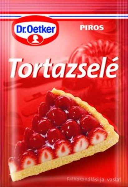 DR.OETKER TORTAZSELÉ PIROS 12G