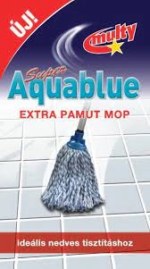 MULTY AQUABLUE PAMUT MOP KÉK-FEHÉR