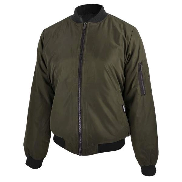 Dressa Vintage cipzáros női bomber dzseki – khaki