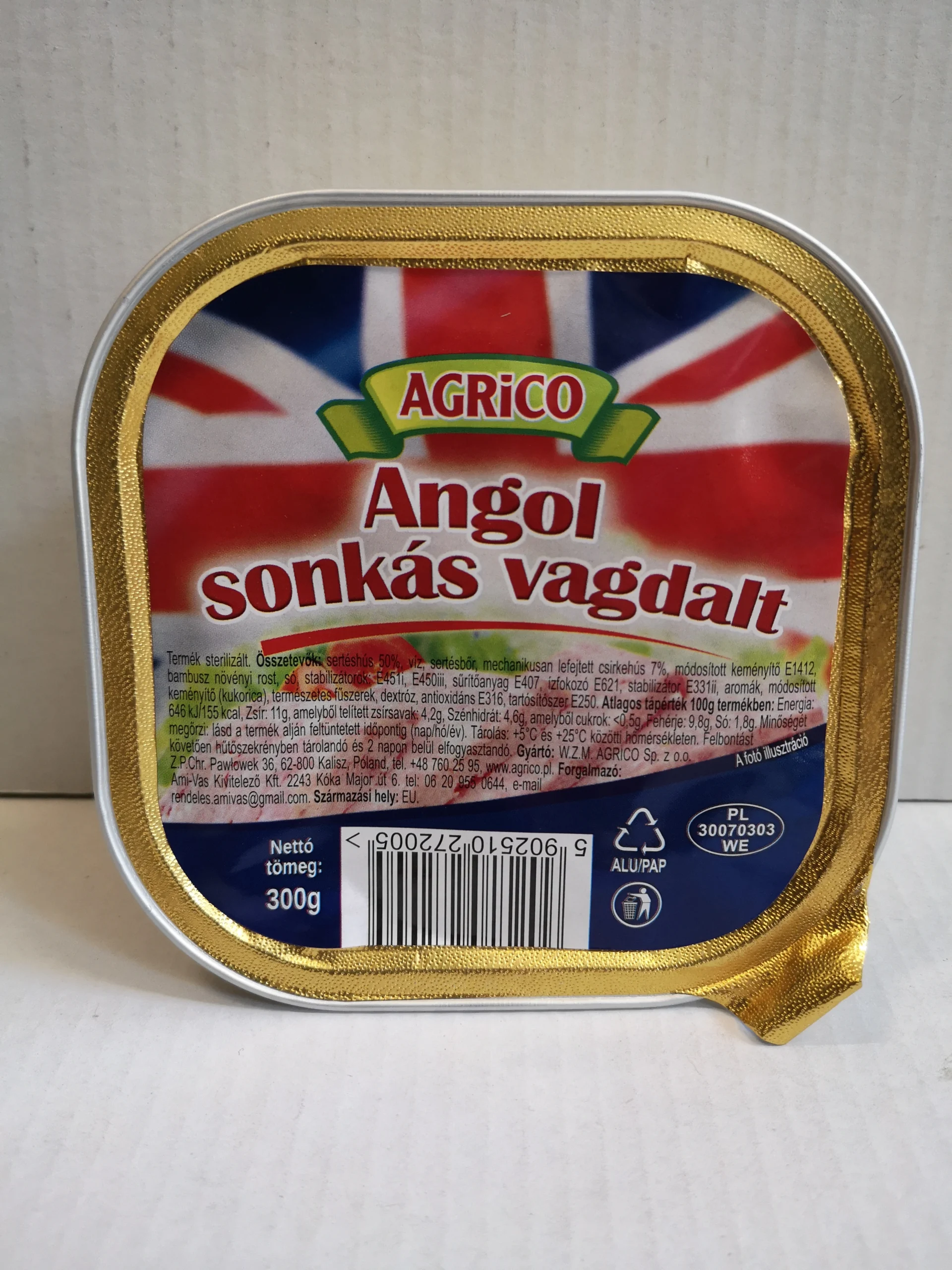 AGRICO ANGOL SONKÁS VAGDALT 300G