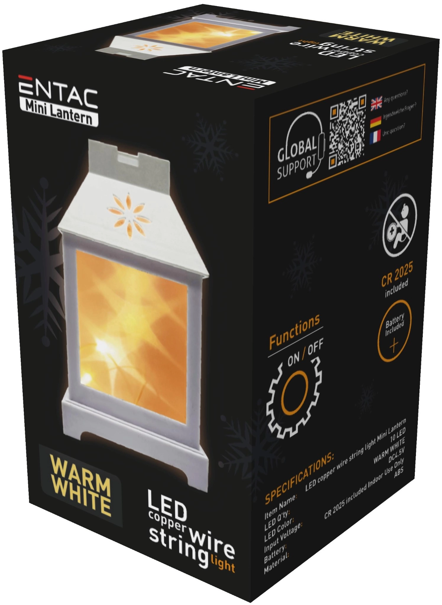 ENTAC LED MINI LÁMPÁS FEHÉR 120MM