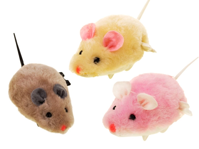 Felhúzhatós egér játékfigura