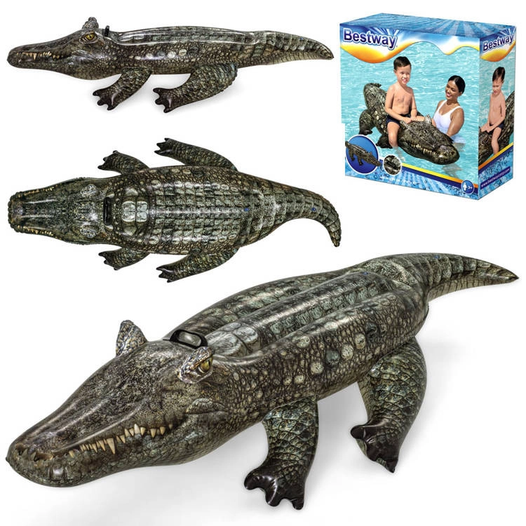 Bestway felfújható realisztikus krokodil matrac – 193 x 94 cm