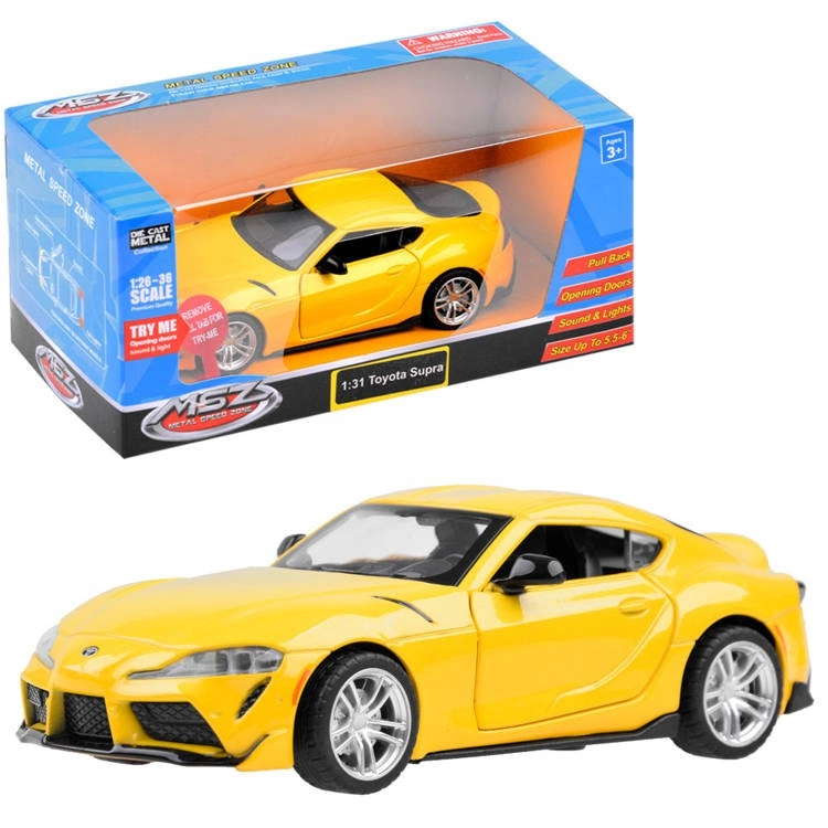 Sárga színű fém Toyota játékautó