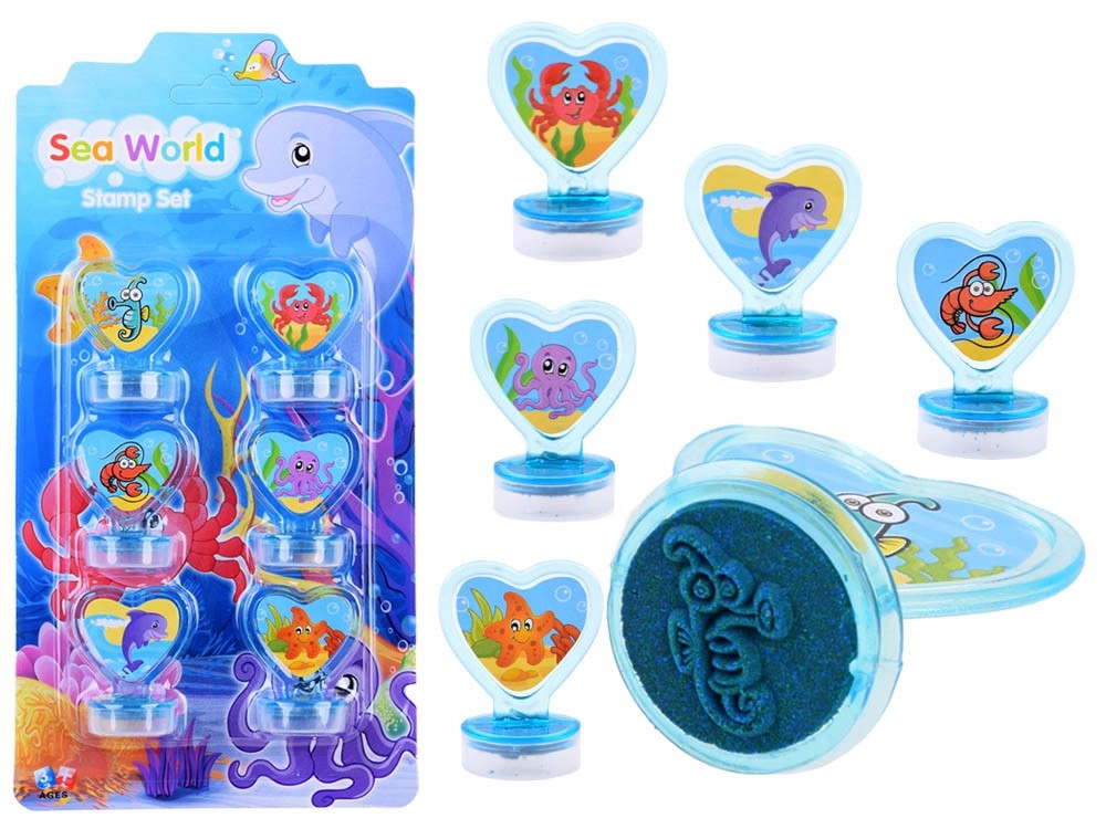 Tengeri állatos nyomda készlet – kék