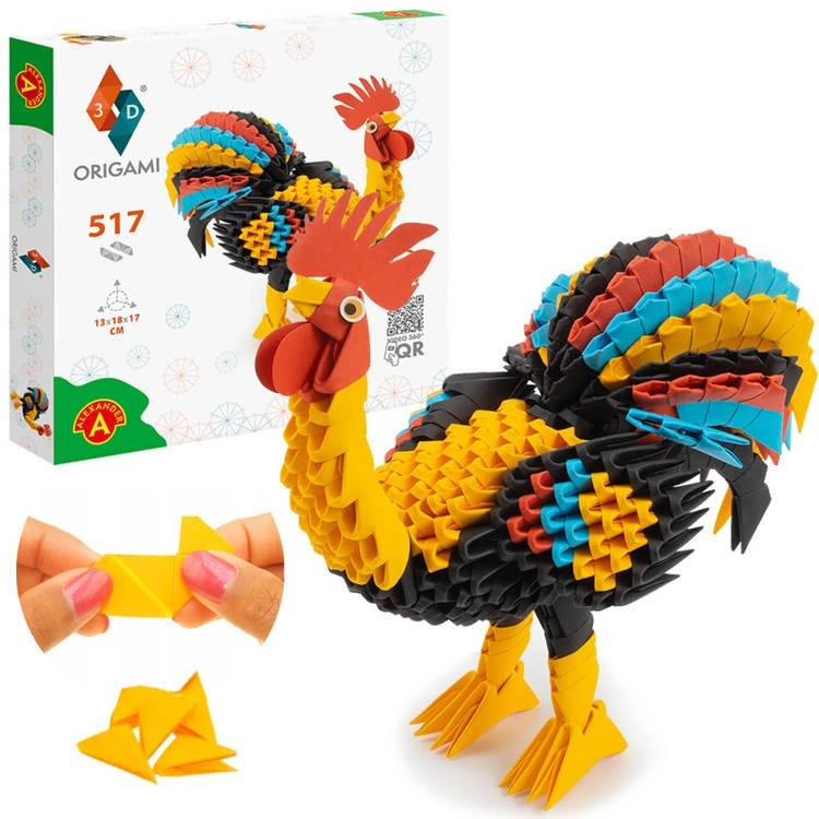 Alexander 3 D-s origami készlet  – kakas