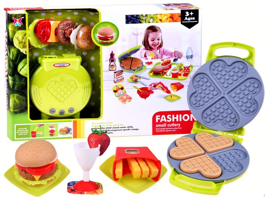 Játék gofri sütő + hamburger készlet