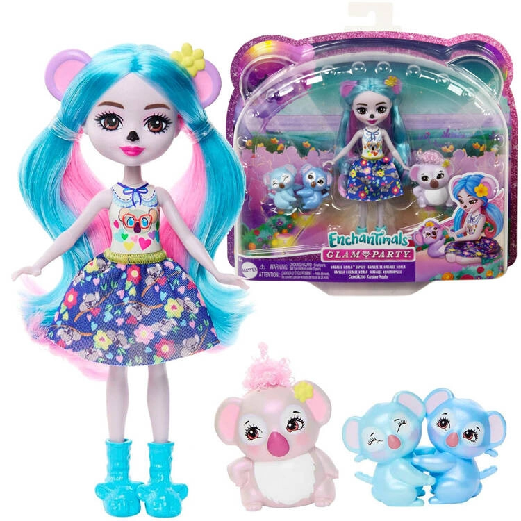 Enchantimals Glam Party baba koala családdal – Karina Koala baba és Dab koala családja