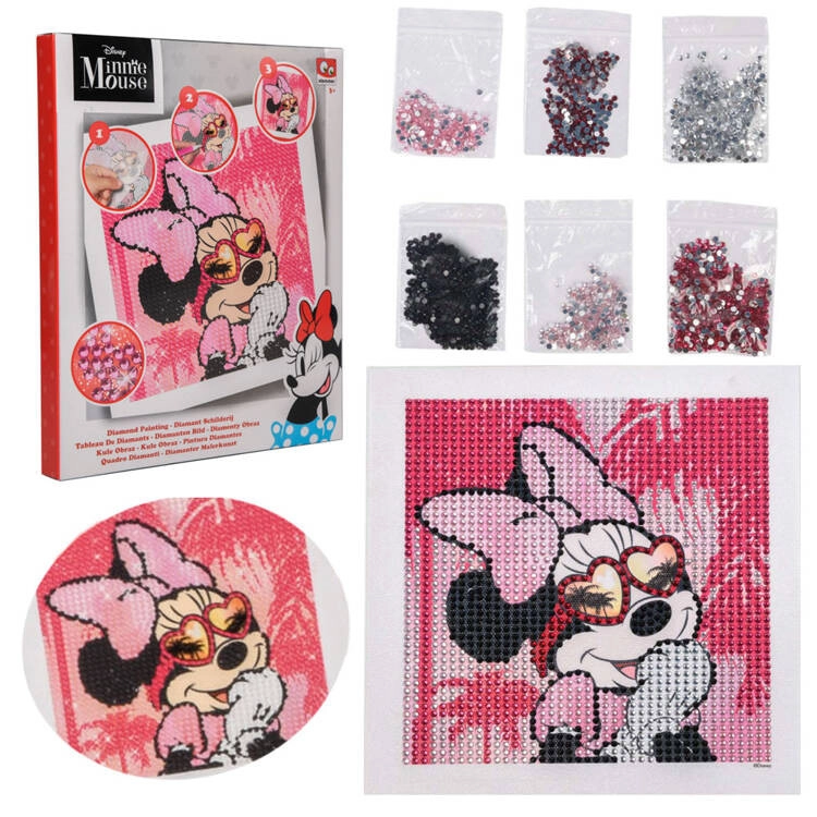 Minnie Mouse gyémántkirakó – 19 cm x 19 cm