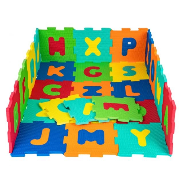 Színes habszivacs játszószőnyeg betűkkel