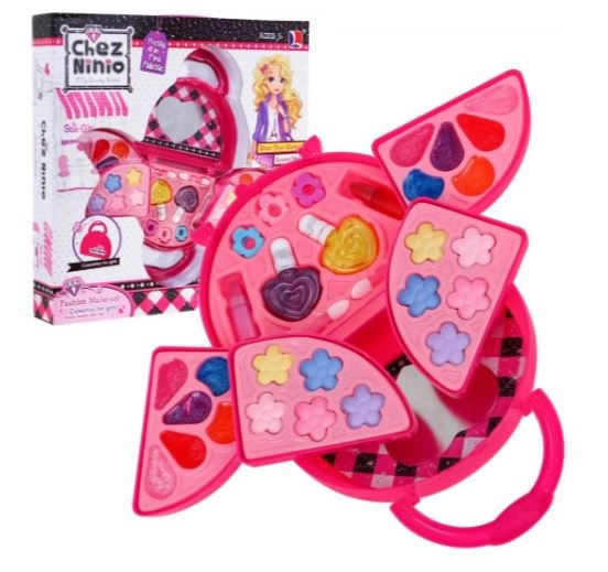 Praktikus kozmetikai táska kozmetikumokkal és tükörrel