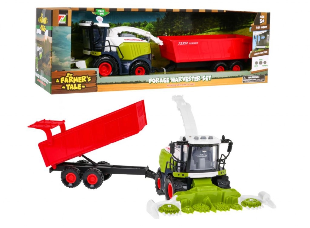 Interaktív kombájn pótkocsival és hangeffektekkel