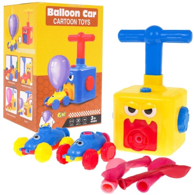 Lufival hajtható kisautók lufifújó állomással