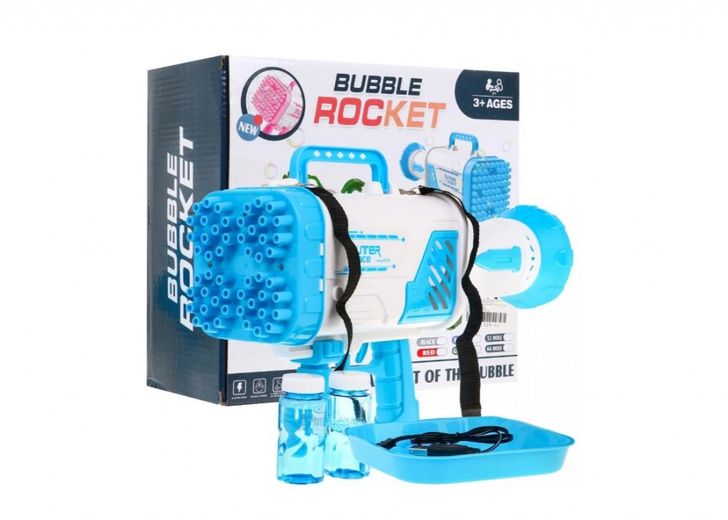 Szappanbuborék fújó géppuska kék színben