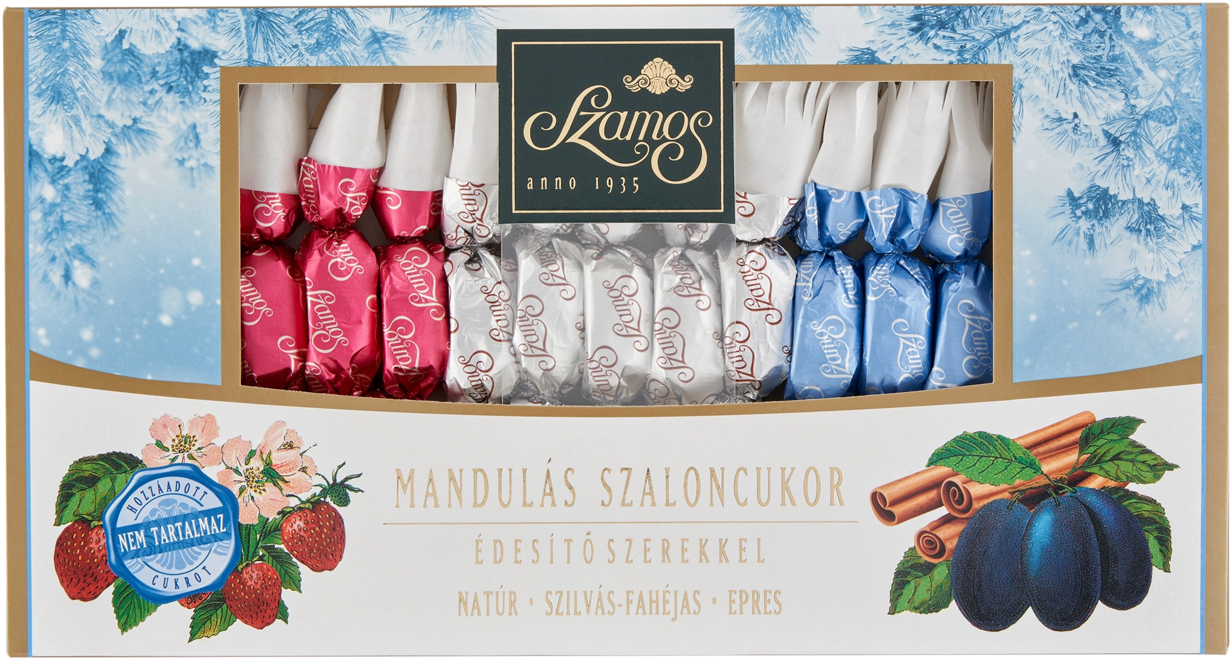 Szamos mandulás szaloncukor válogatás édesítőszerekkel 140 g