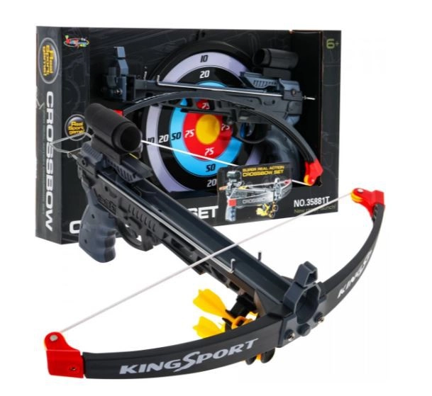 Számszeríj készlet céltáblával és 5 nyíllal