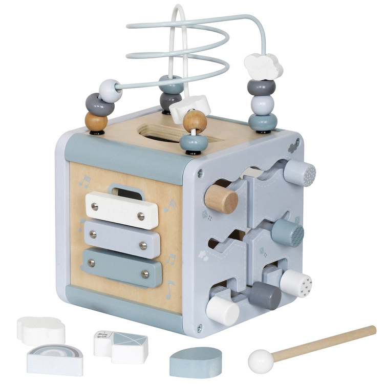 Montessori fa oktató kocka – kék