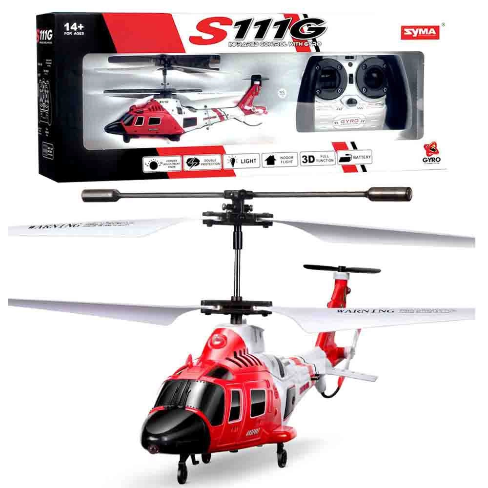 Syma S111 Gyro távirányítós helikopter piros színben