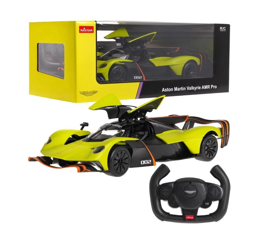 Aston Martin Valkyrie AMR Pro távirányítós autó 1:14 méretarányban zöld színben