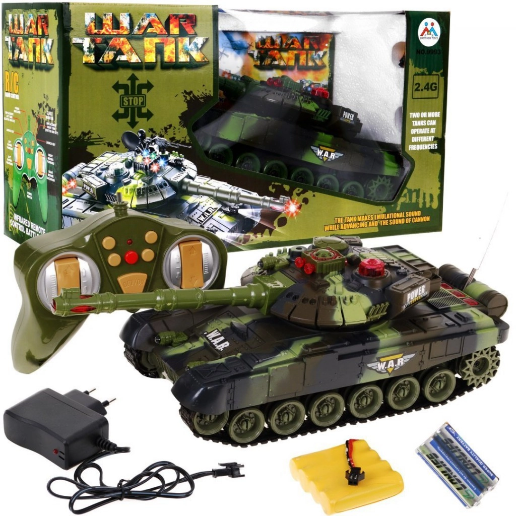 Távirányítós tank terepszínű álcás