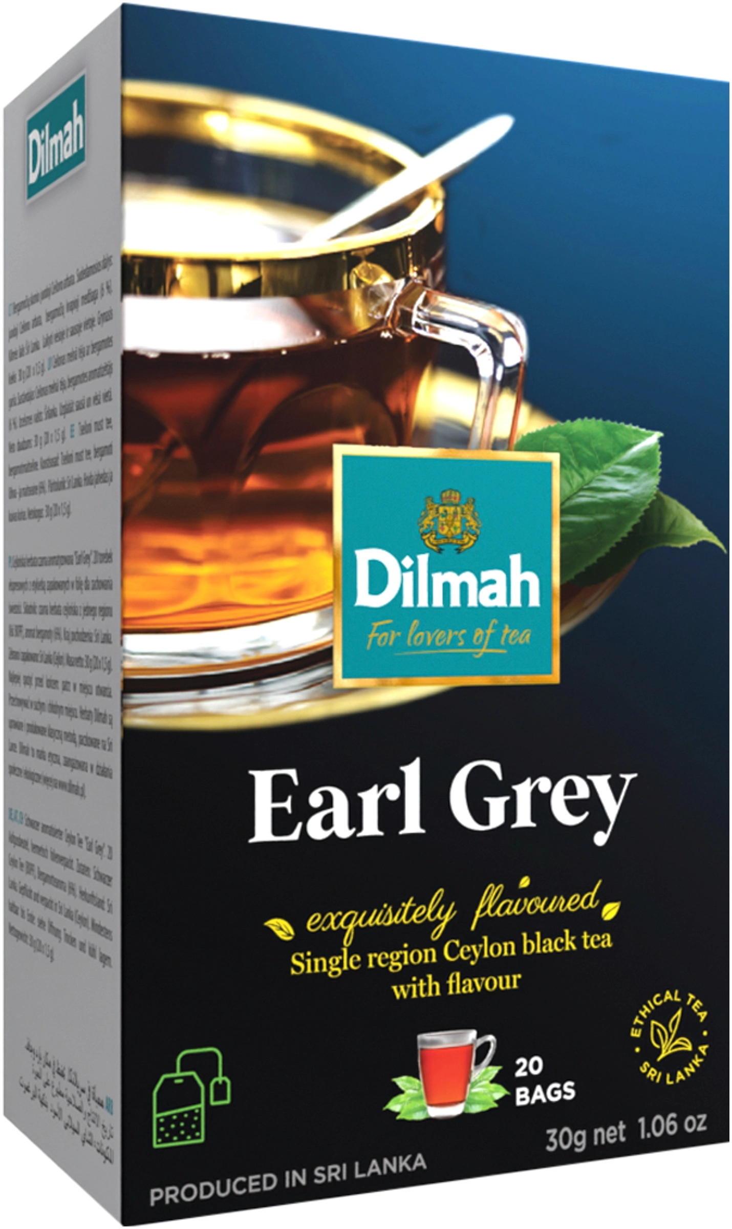 Dilmah Gourmet Earl Grey Fekete Tea Bergamottal 20 Filter 30G