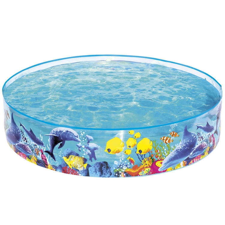 Átlátszó PVC falú gyermek medence 183x38cm.