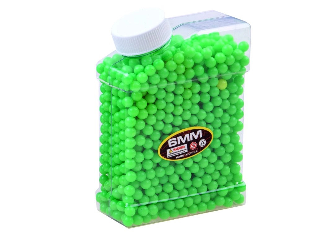 6 mm-es műanyag töltény fegyverekhez – zöld színben