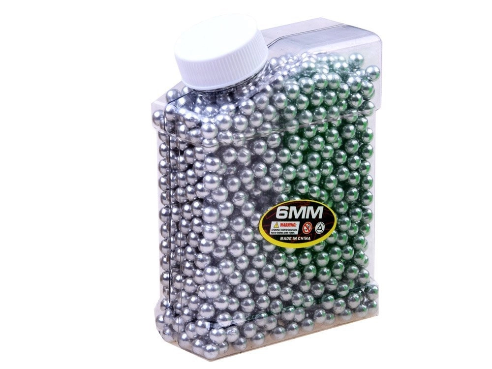 6 mm-es műanyag töltény fegyverekhez -ezüst színben