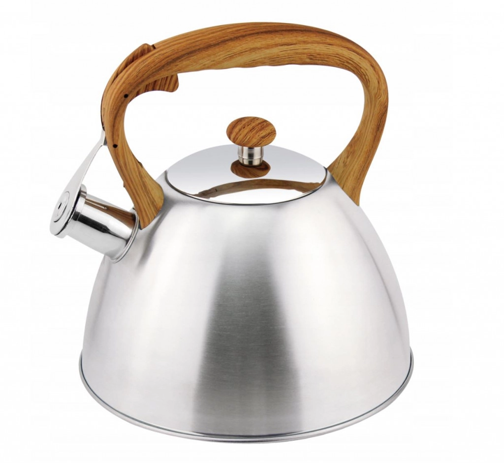 Hagyományos szürke acél teafőző ergonomikus fogantyúval- 3 literes