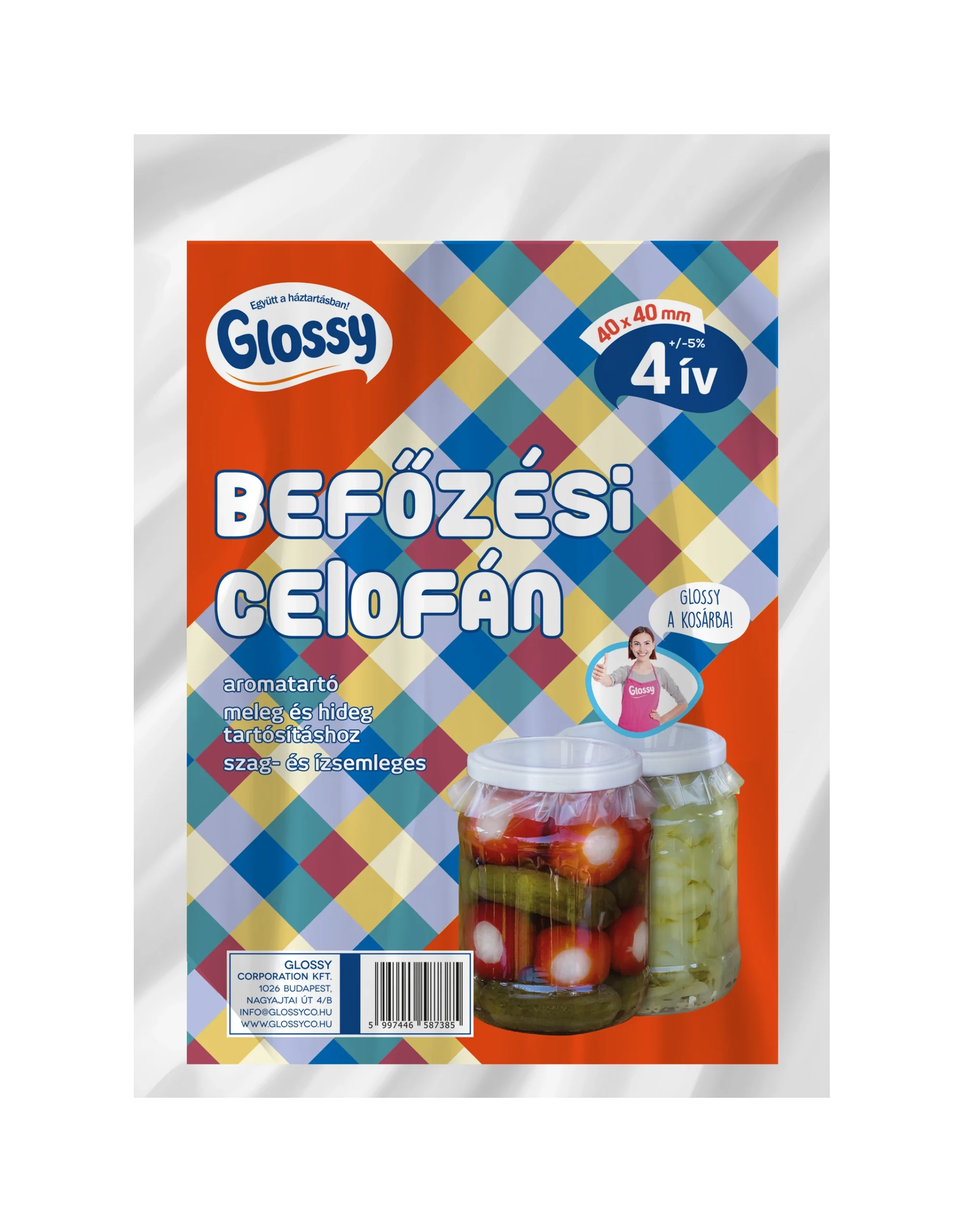 GLOSSY BEFŐZÉSI CELOFÁN 4ÍV 40X41