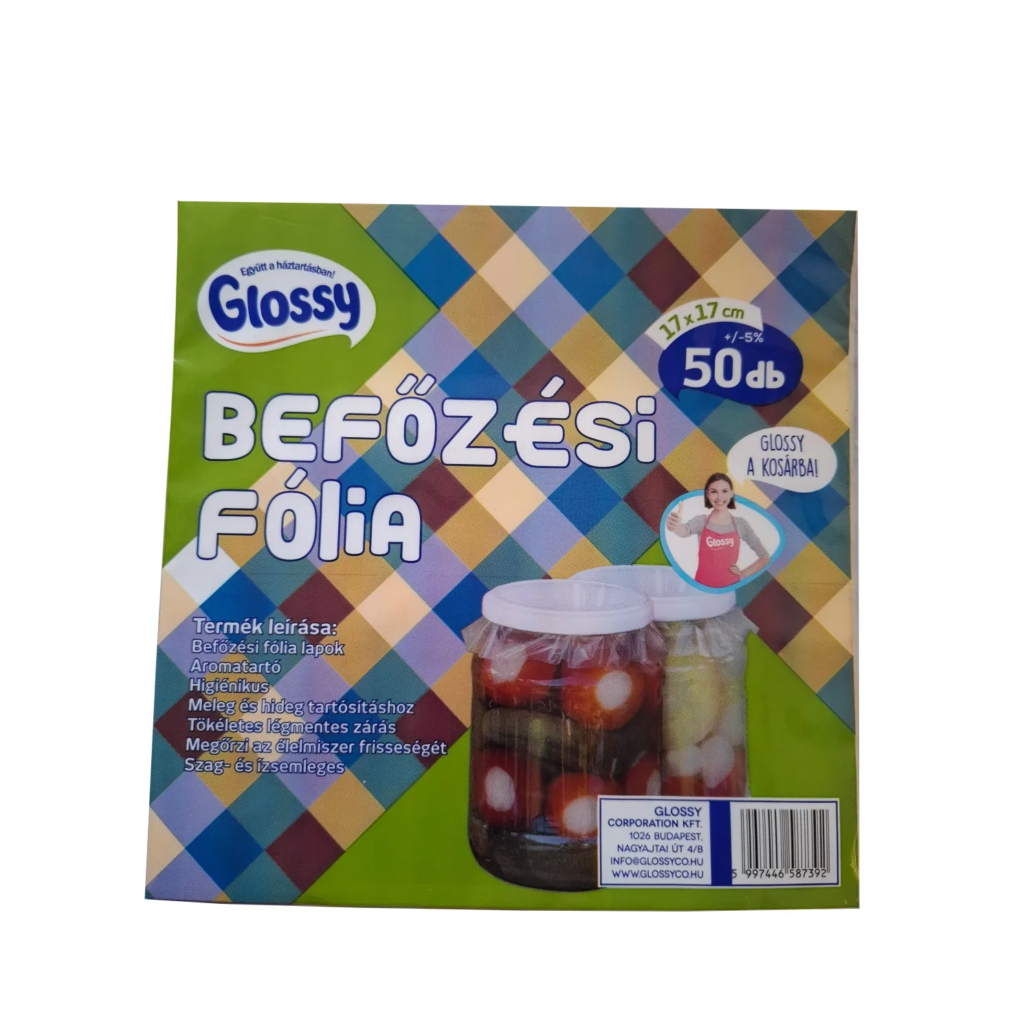 GLOSSY BEFŐZÉSI FÓLIA 17X17CM 50DB