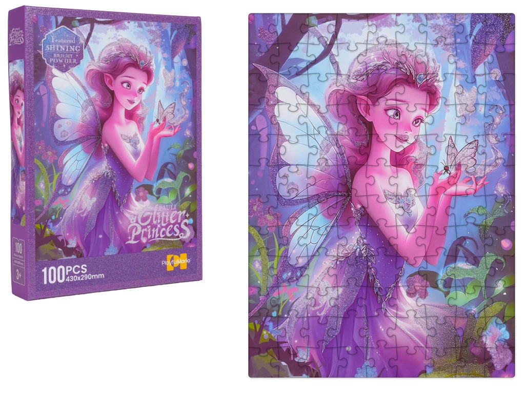 100 darabos kirakós készlet: lila tündér