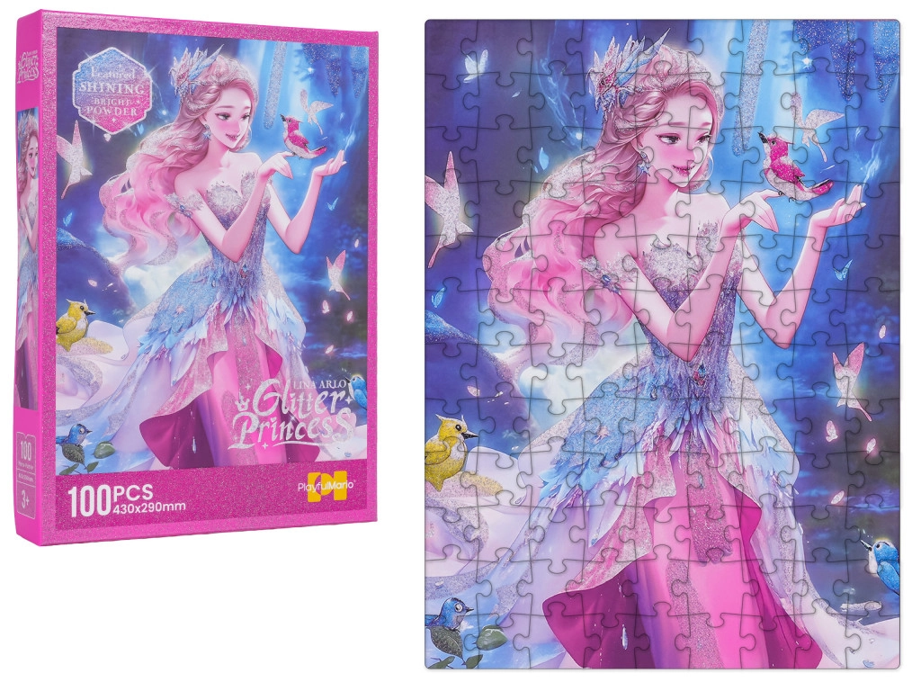 100 darabos kirakós készlet: Rózsaszín hercegnő