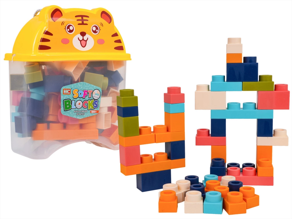 Puha építőkocka készlet 44 darabos – Tigris
