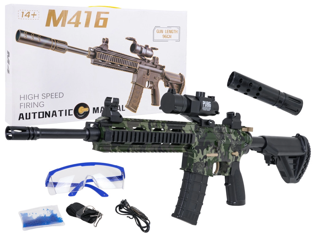 Nagyméretű M416 géllövedékes puska gyerekeknek