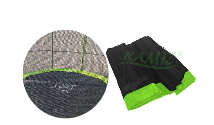 Kerti trambulin védőháló 305 cm (8 oszlopos) zöld színben