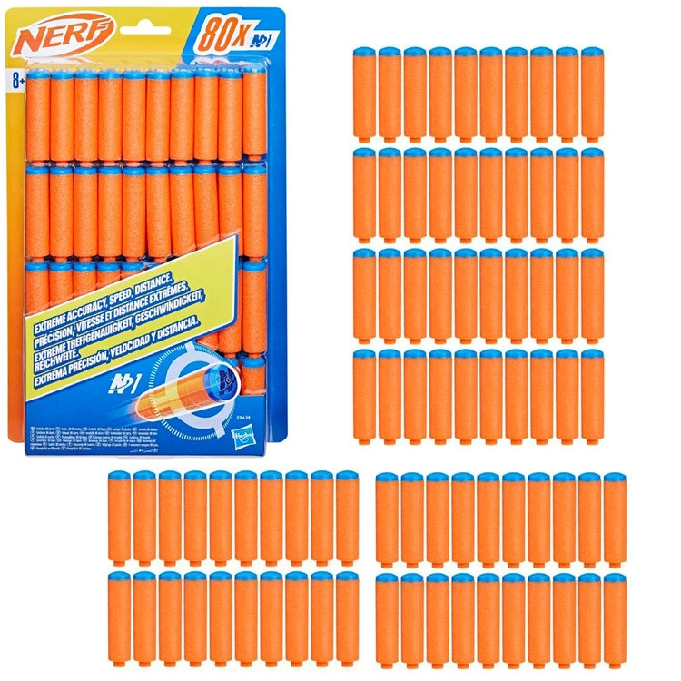 Hasbro NERF N1 habgolyók – 80 darabos lövedékkészlet, 6 cm hosszú