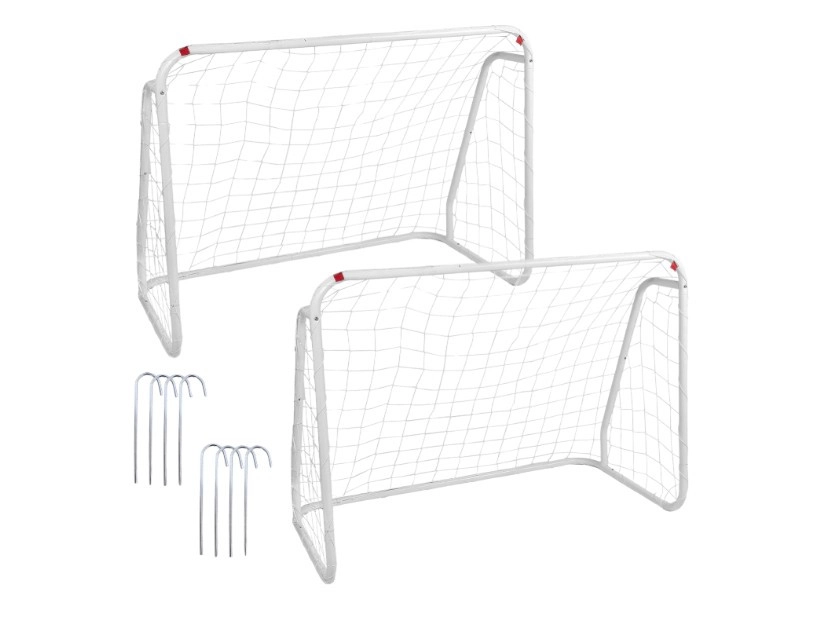 2 darab foci kapu készlet hálóval 124 x 96 x 61 cm