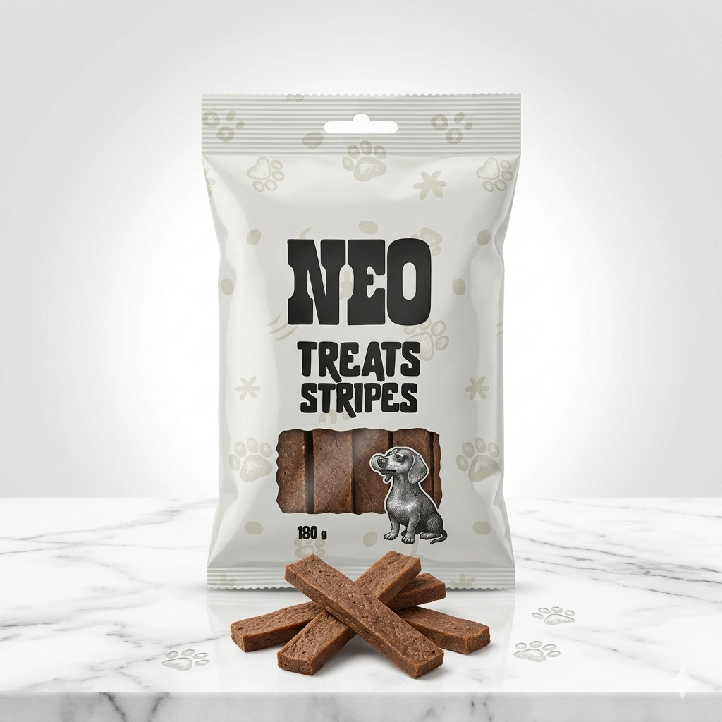 NEO TREATS STRIPES KUTYA JUTALOMFALAT CSÍKOK 180G