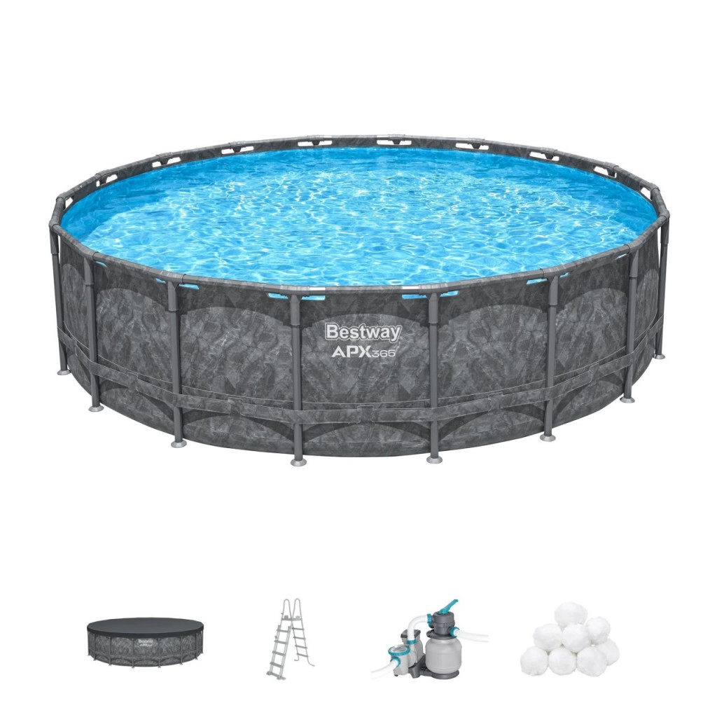 APX Bestway fémvázas kerek medence szett homokszűrővel 549 x 132 cm