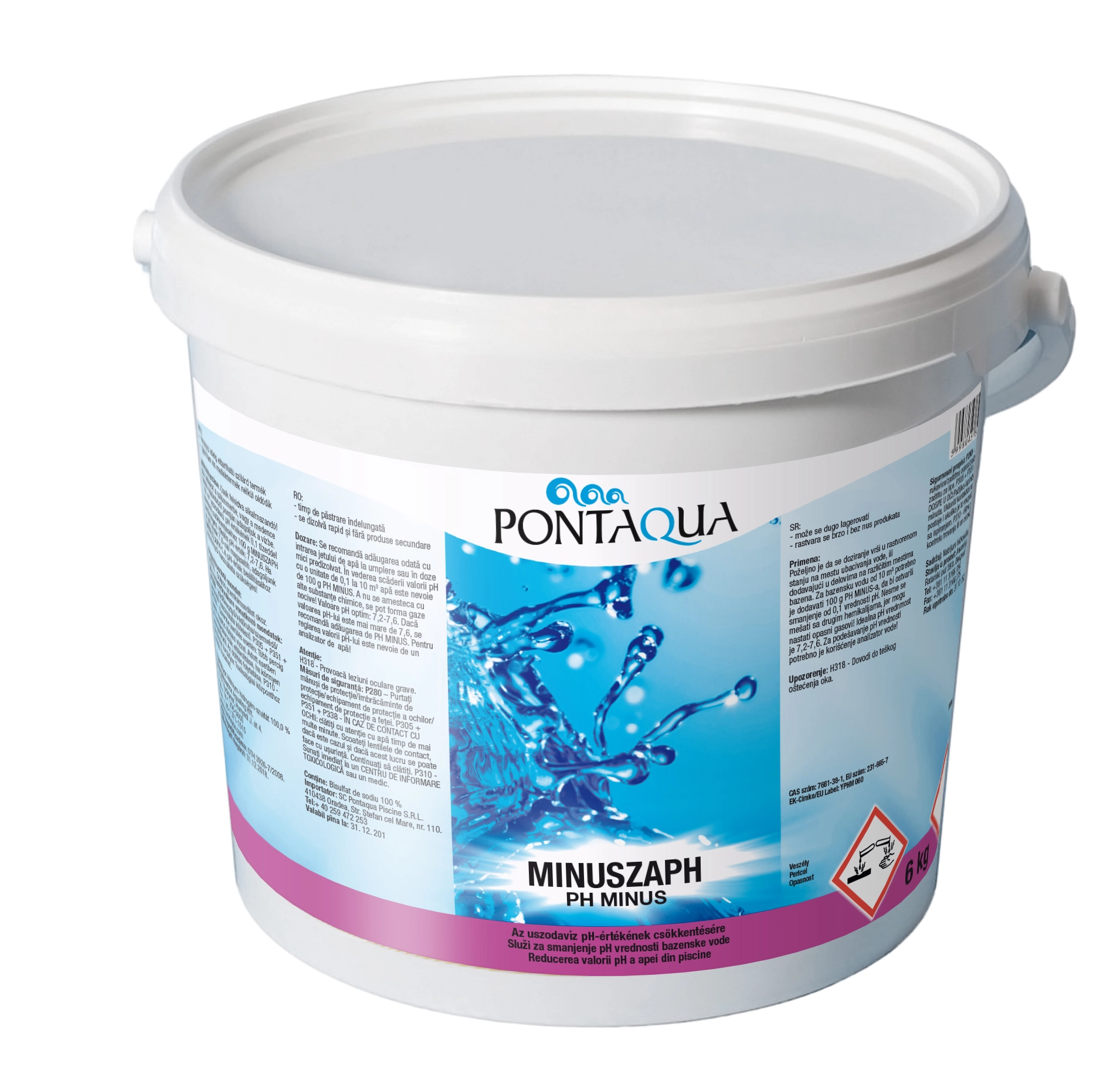 Minuszaph 6 kg-os pH csökkentő – Pontaqua