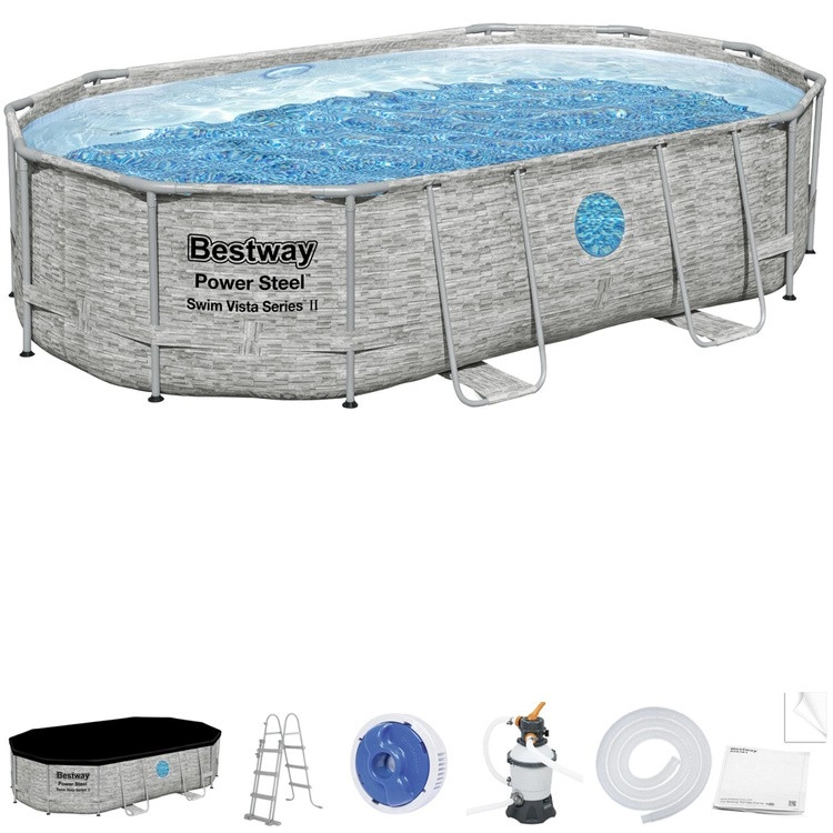 Bestway Rack fémvázas medence 488 x 305 x 107 cm