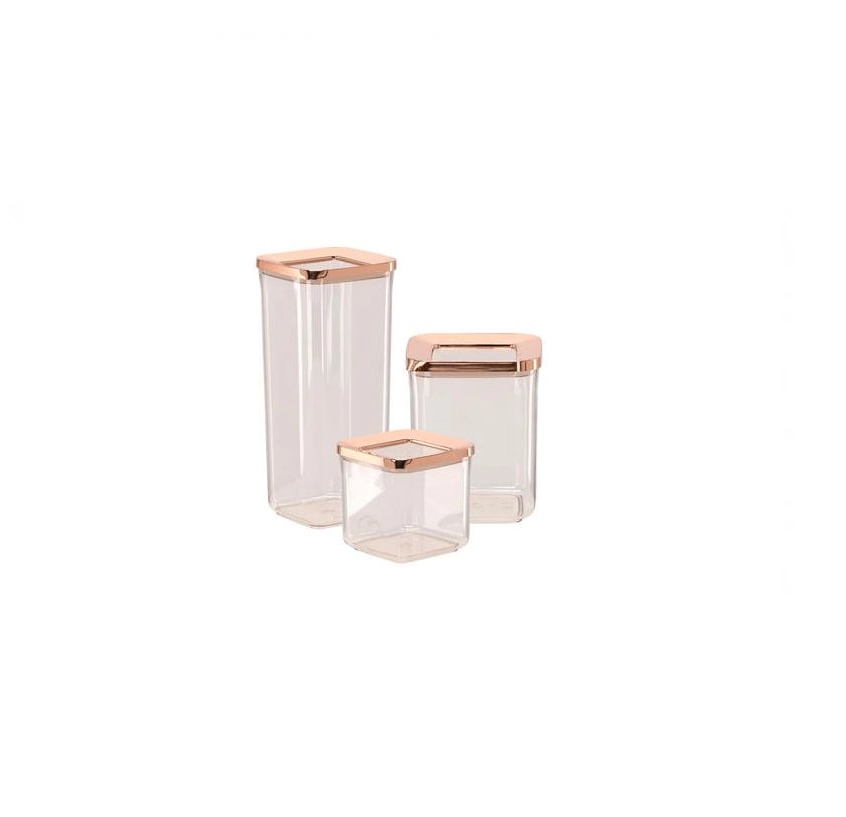 Ételtároló 3 darabos szett -rose gold